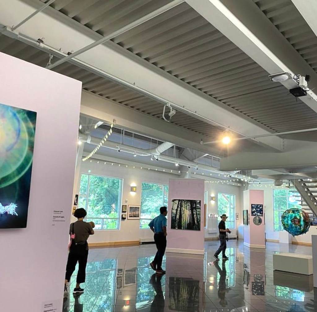 Blue light At Exhibit
